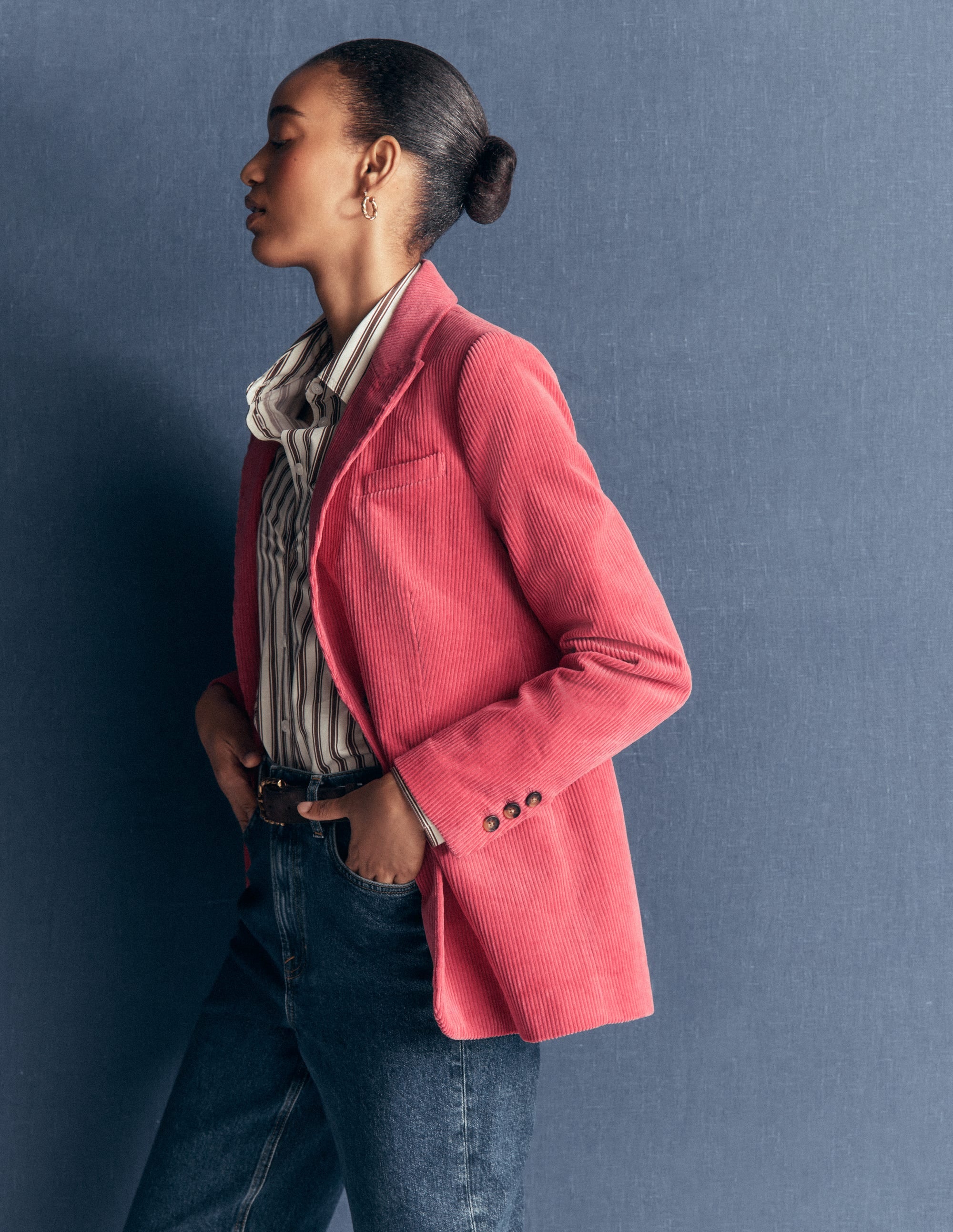 Woodbridge Cord-Blazer-Kirschrot - Image 4
