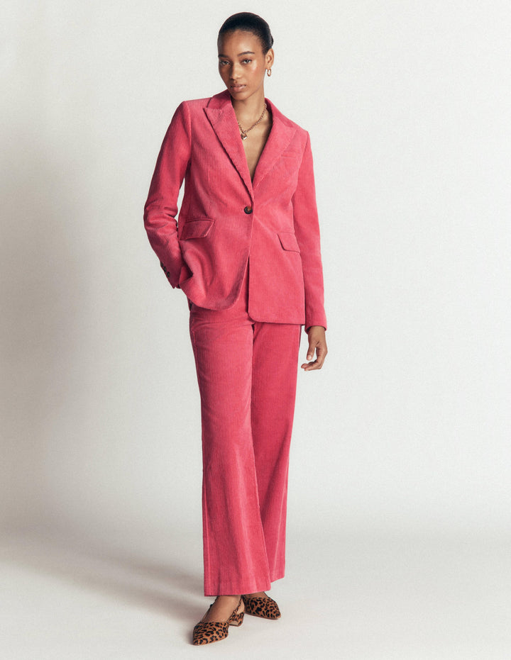 Woodbridge Cord-Blazer-Kirschrot