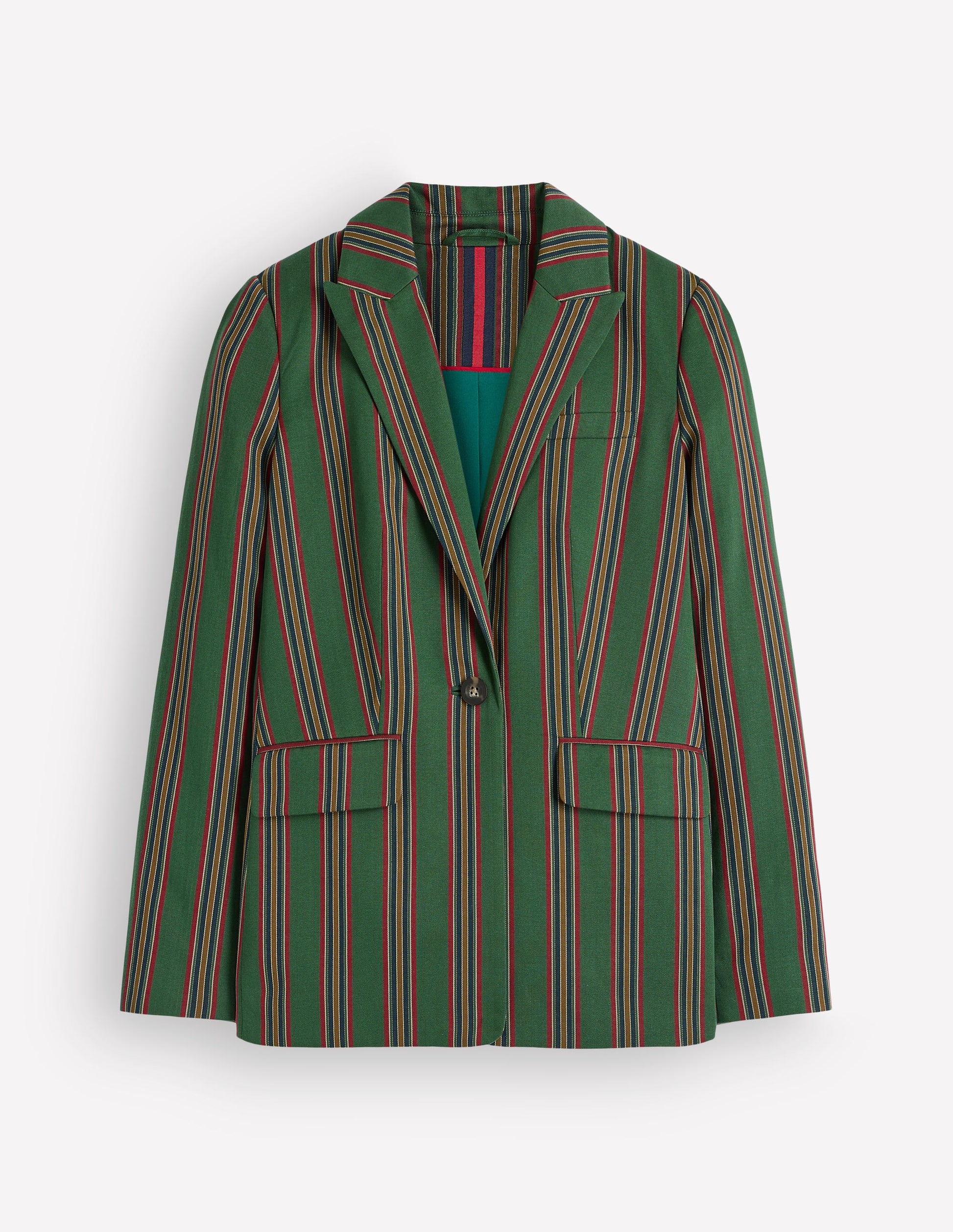 Woodbridge Tailored Blazer-Green, Collegic Stripe-8