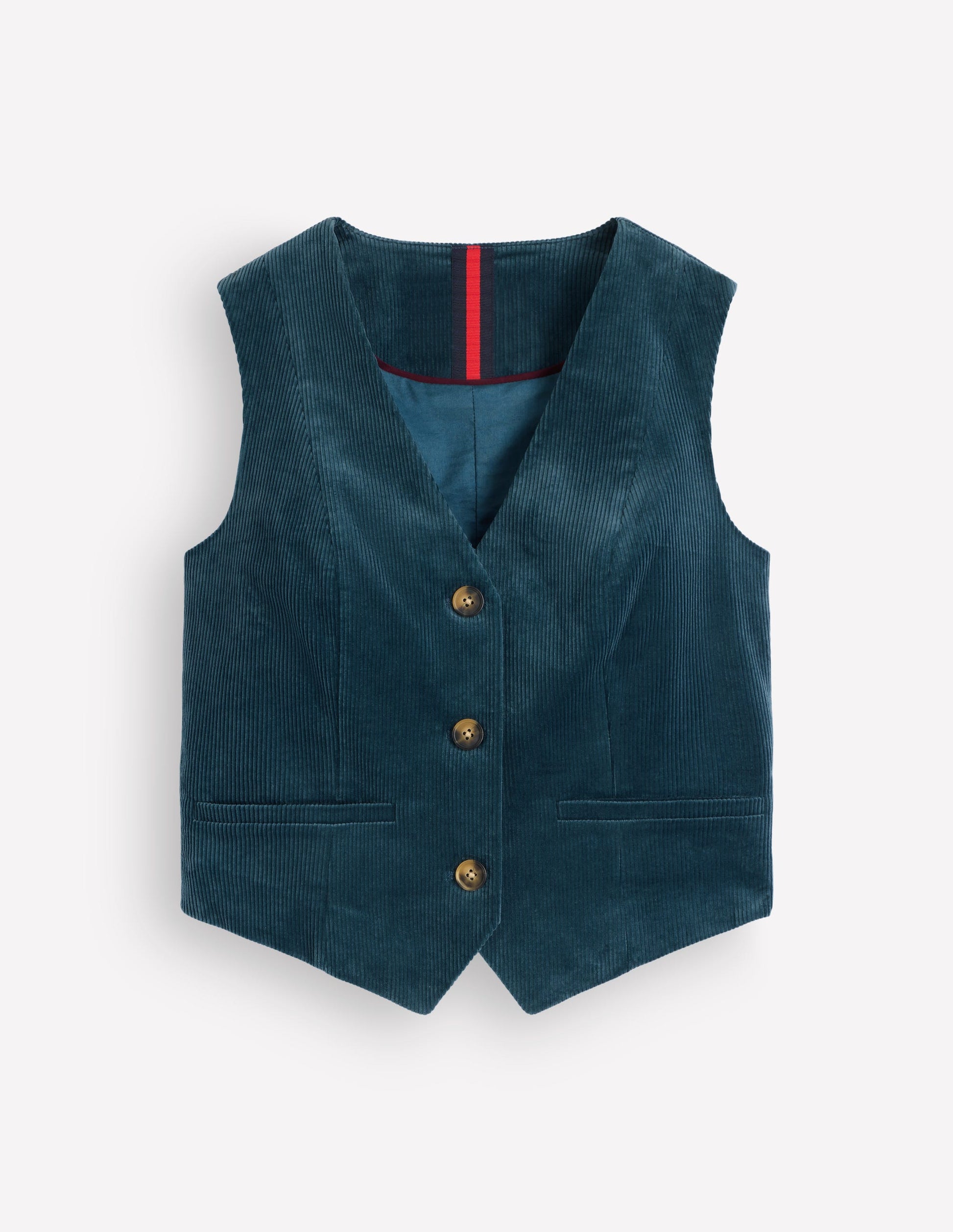 Gilet de costume col V-Bleu Orage-5