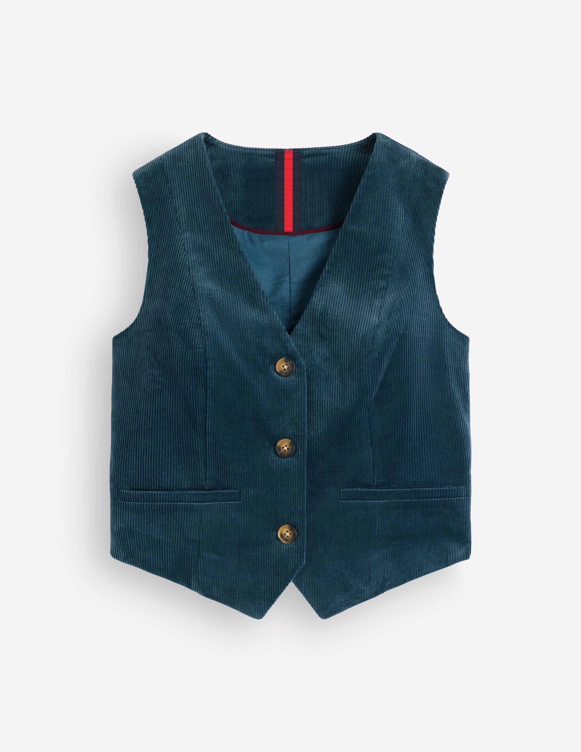 Gilet de costume col V-Bleu Orage - Image 5