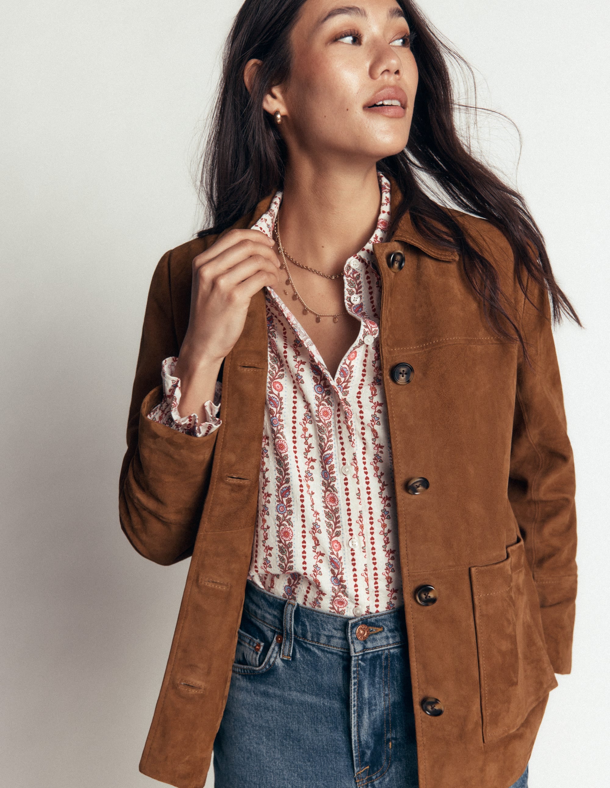 Fife Suede Chore Jacket-Tan - Image 5