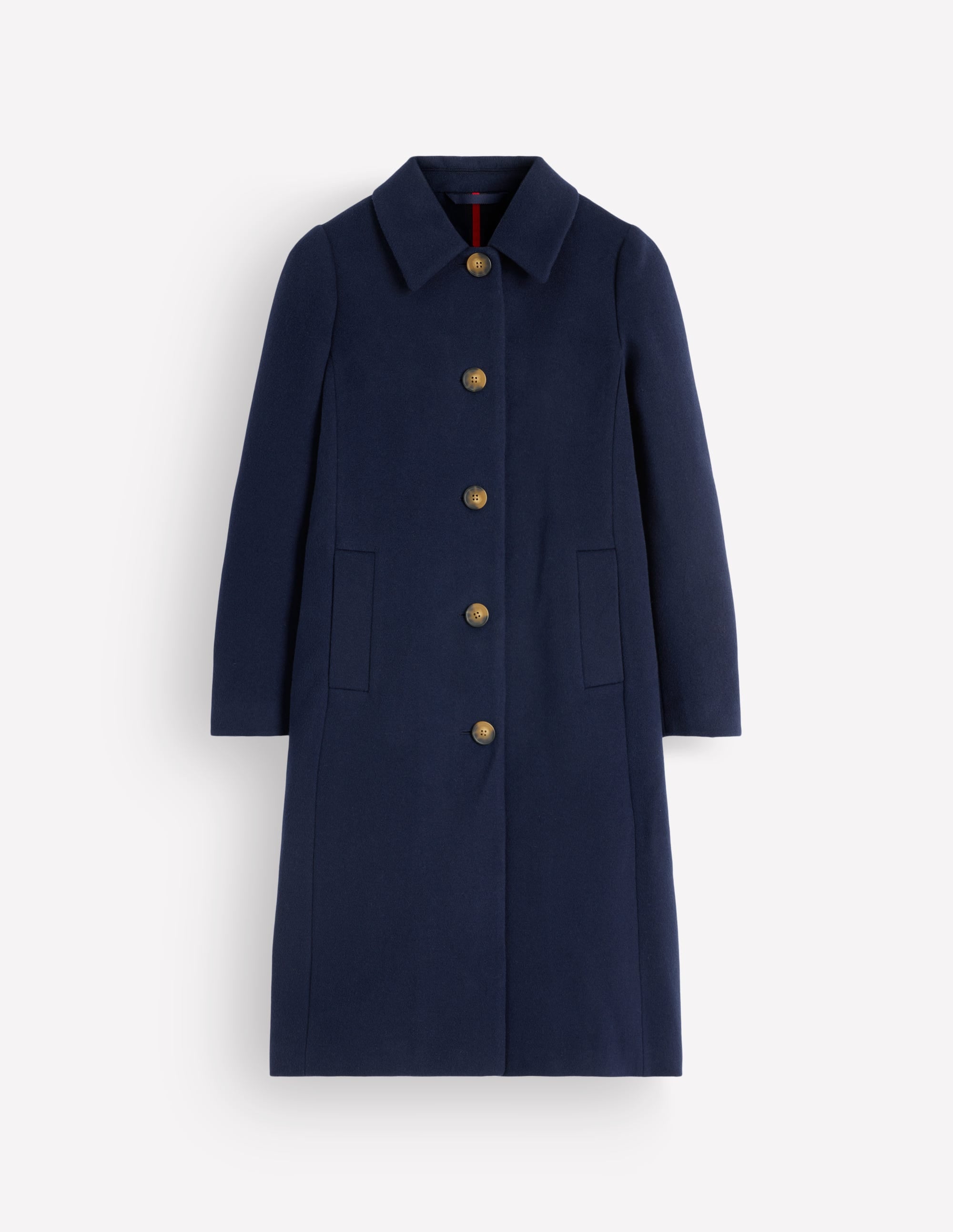 Aylesford Longline Coat-Navy - Image 7