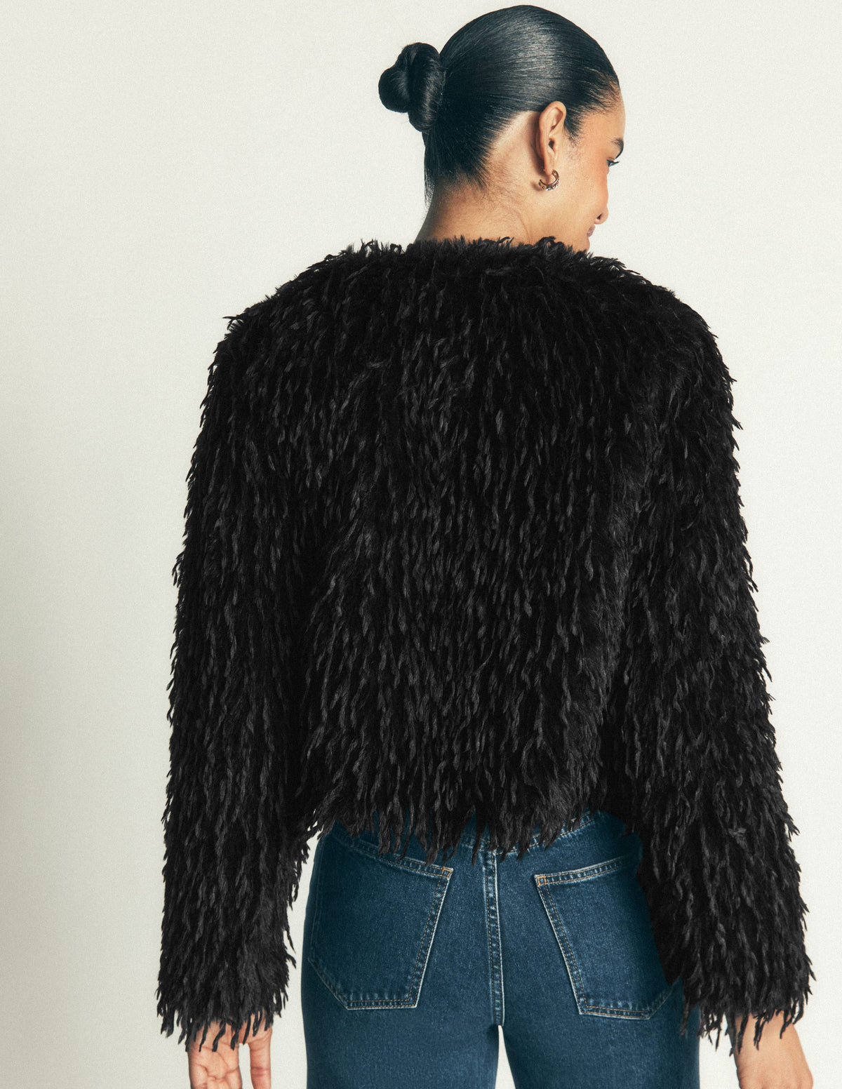 Jacke mit Federquasten-Schwarz - Image 3