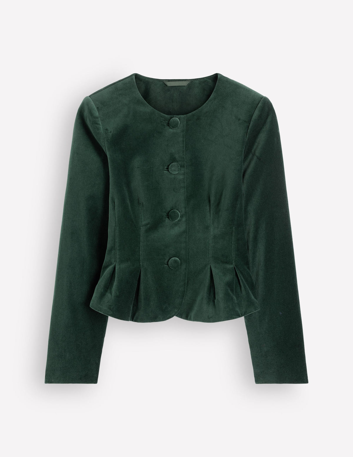 Taillierte Samtjacke-Jagdgrün-8