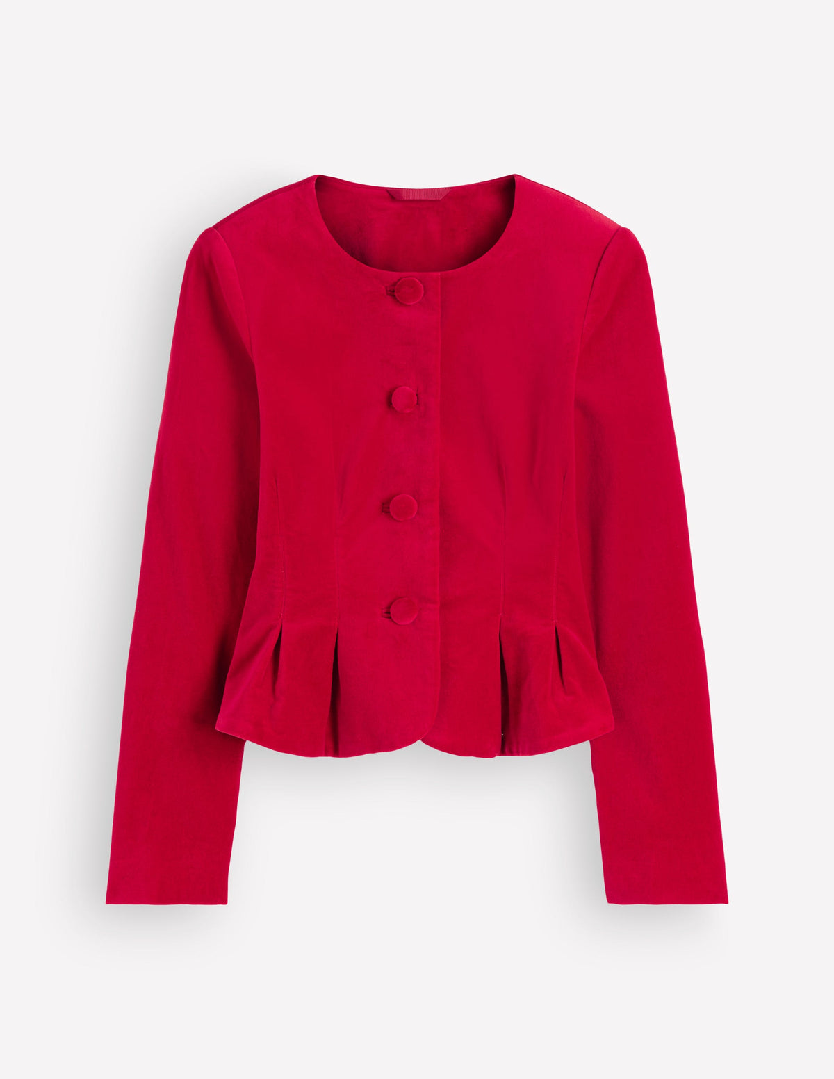 Taillierte Samtjacke-Smartes Rot - Image 6