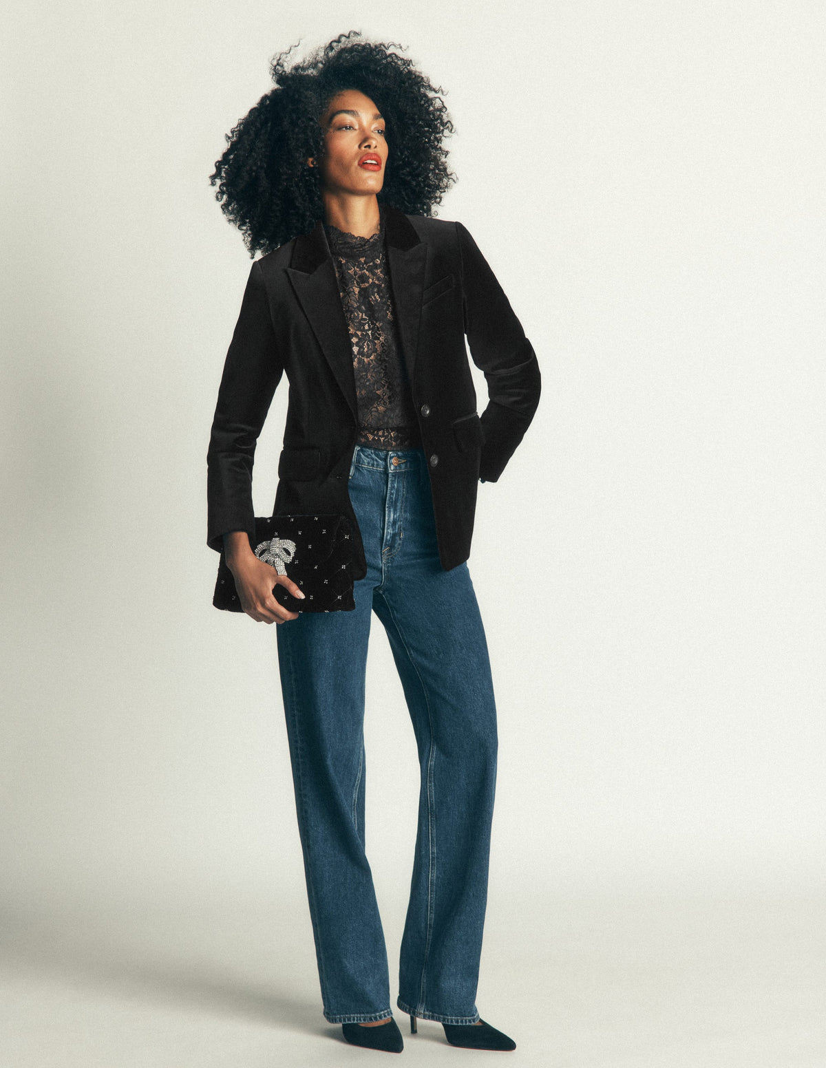 Stamford Velvet Blazer-Black-4