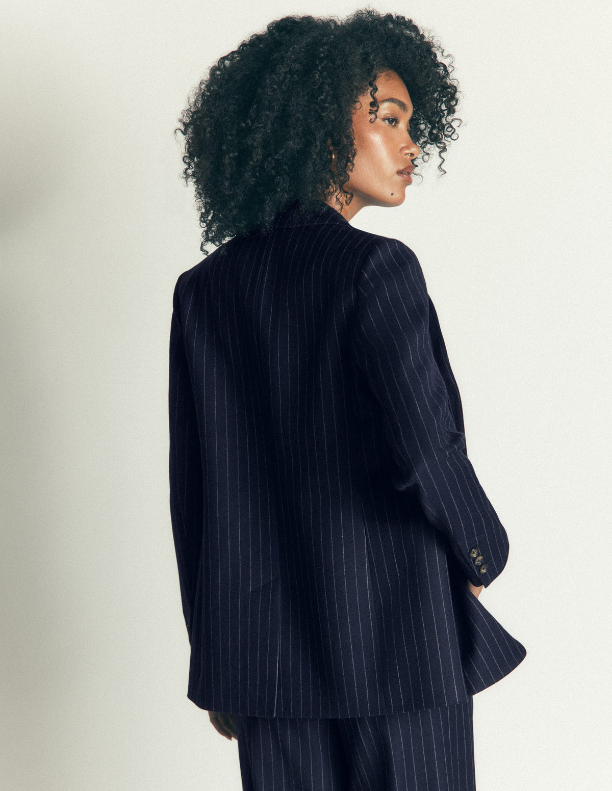 Woodbridge Blazer aus Wollmischgewebe-Navy, Nadelstreifen-3