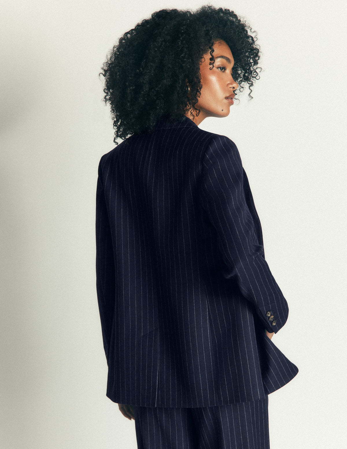 Woodbridge Blazer aus Wollmischgewebe-Navy, Nadelstreifen-3