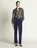 Pantalon Fitzrovia en velours-Bleu marine