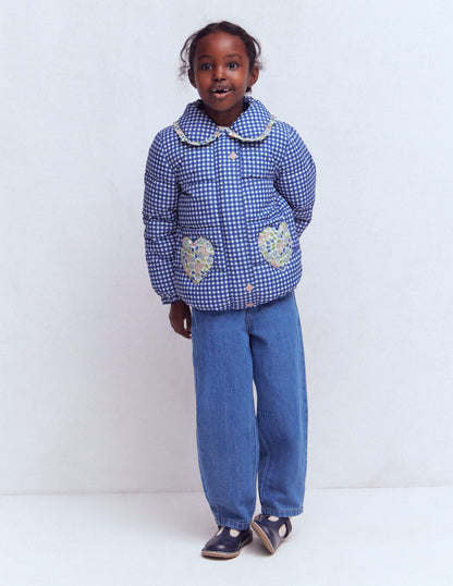 Doudoune vichy-Mélange floral vichy-1