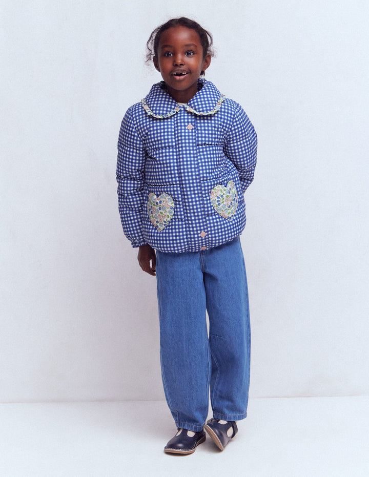 Doudoune vichy-Mélange floral vichy