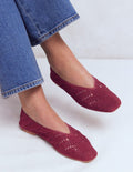 Strick-Ballerinas-Oxblood