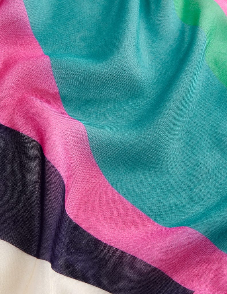 Sarong-Schal mit Muster-Bunt, Rhythmische Welle - Image 4