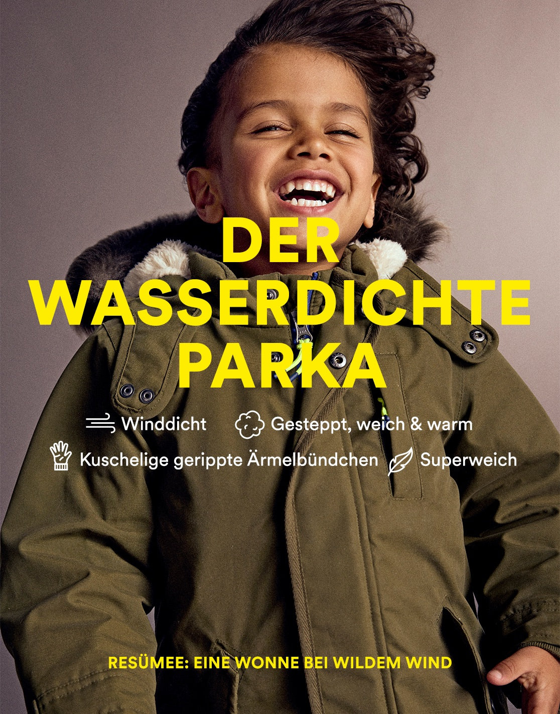 Wasserdichte Parka-Jacke aus wasserfestem Material von Boden Clothing. Ideal für nasse Wetterbedingungen.