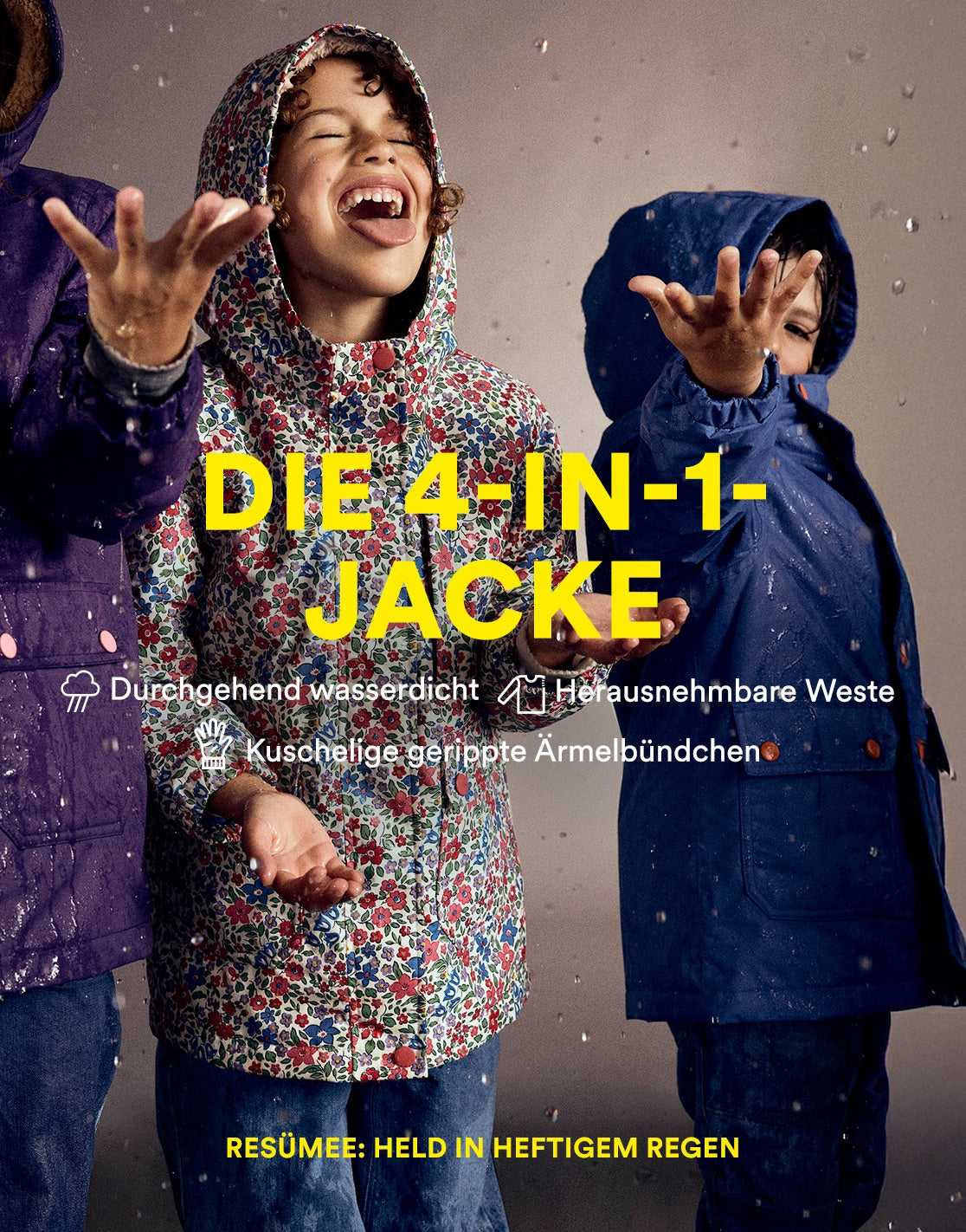 4-in-1 Jacke von Boden Clothing, vielseitig einsetzbar für verschiedene Wetterbedingungen und Aktivitäten.