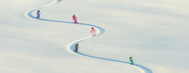 racing down snow