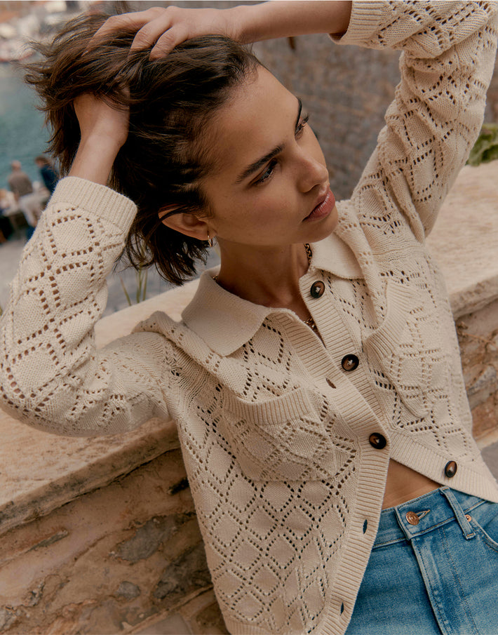 Shop Boden Women's Astrid Knitted Shirt - Warm Ivory