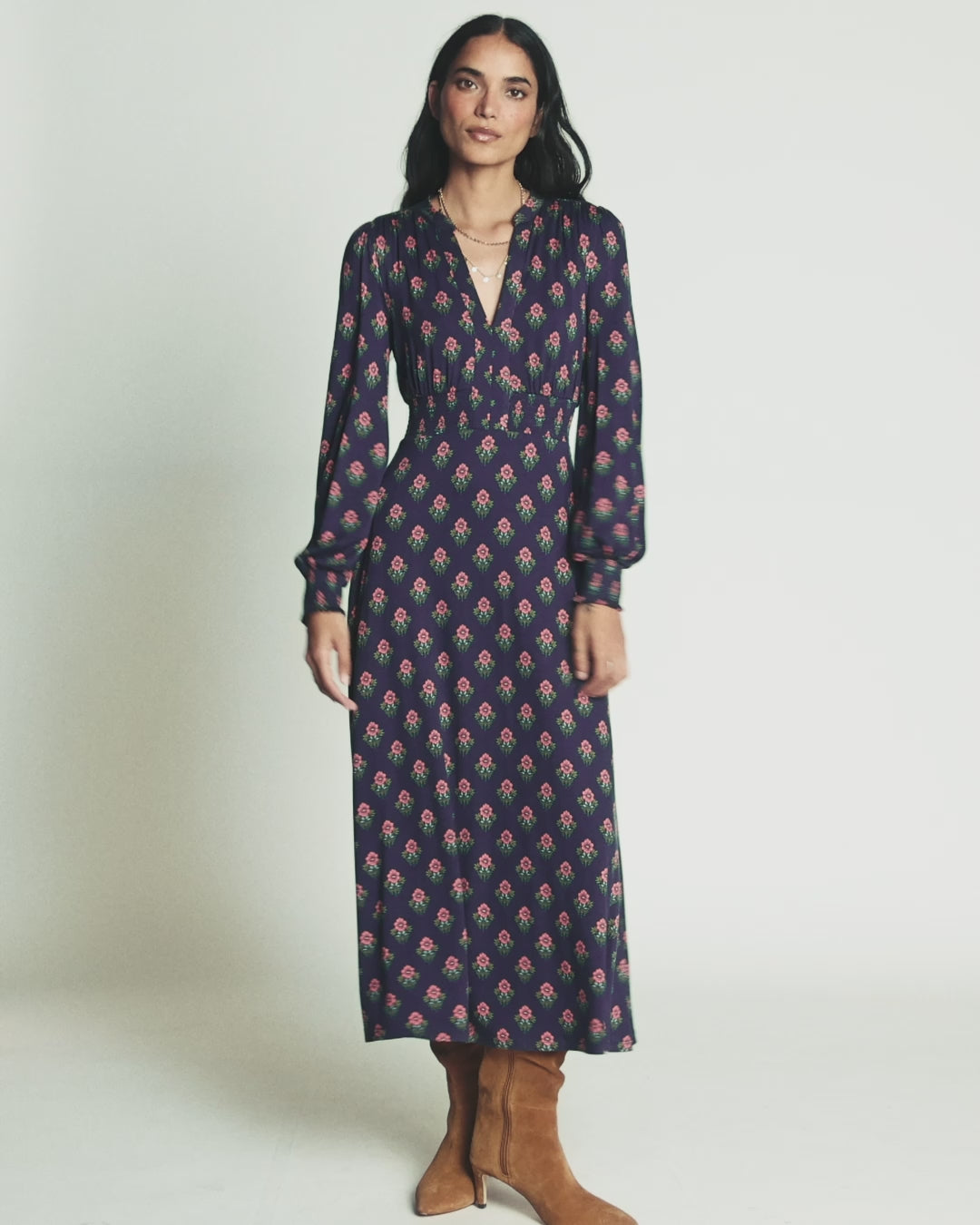 Georgia Jersey-Midikleid