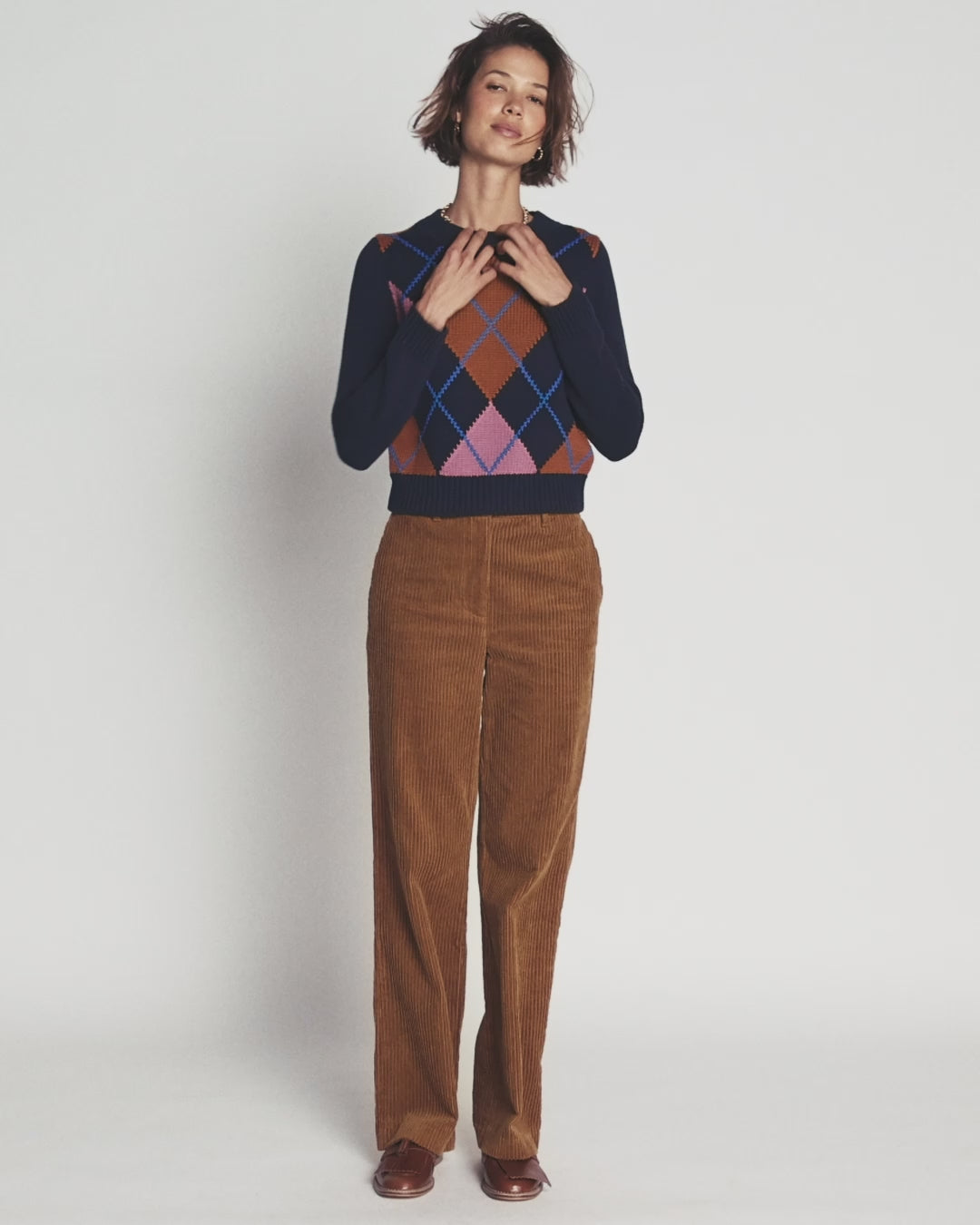 Lucy Grob gestrickter Baumwollpullover