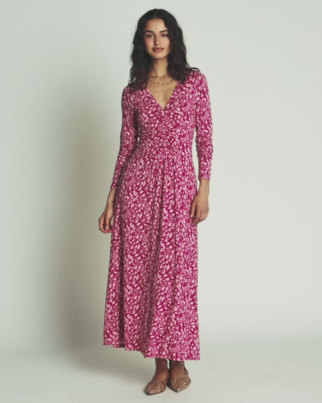 Jasmin Gerafftes Jerseykleid