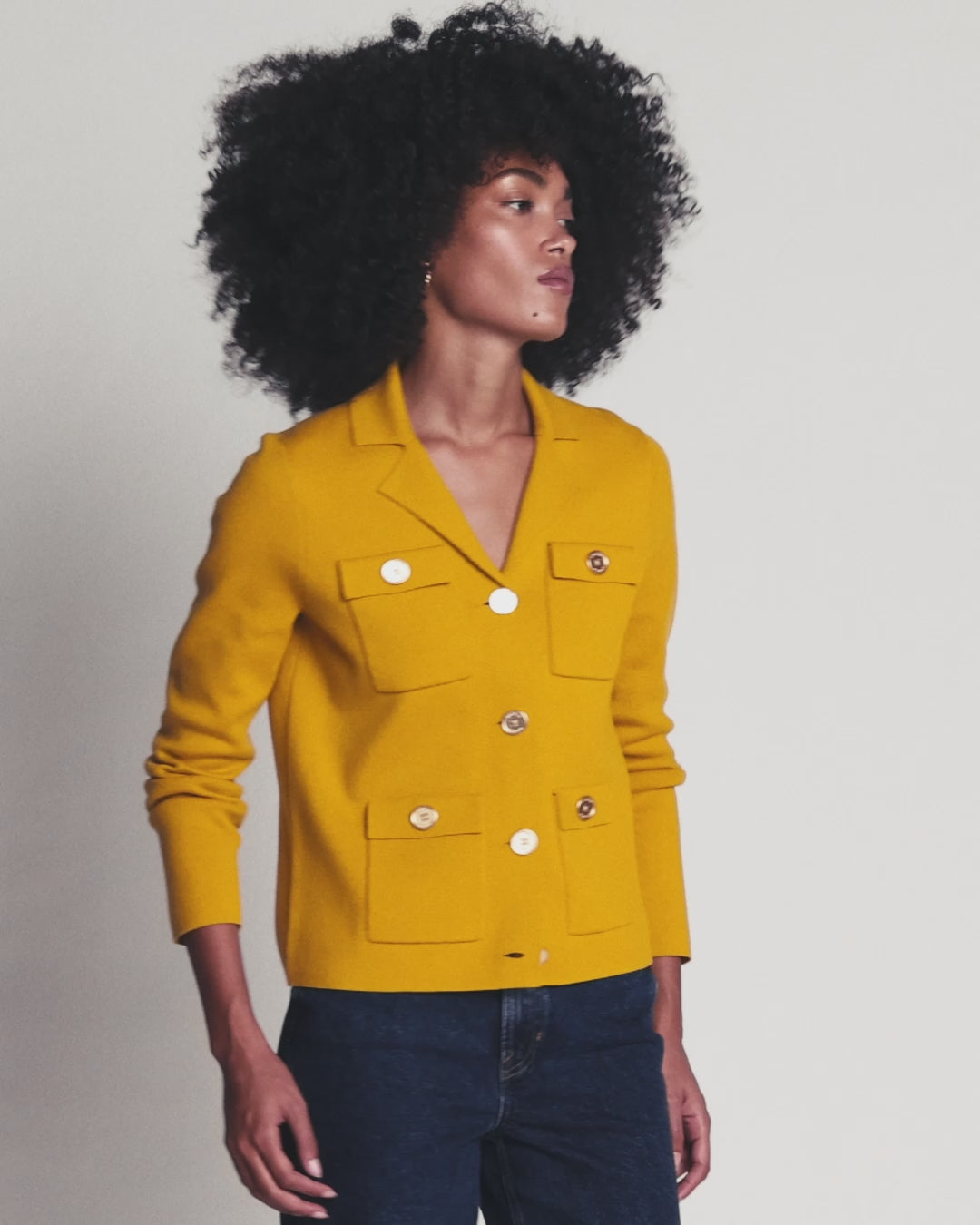 Phoebe Strickjacke mit Kragen