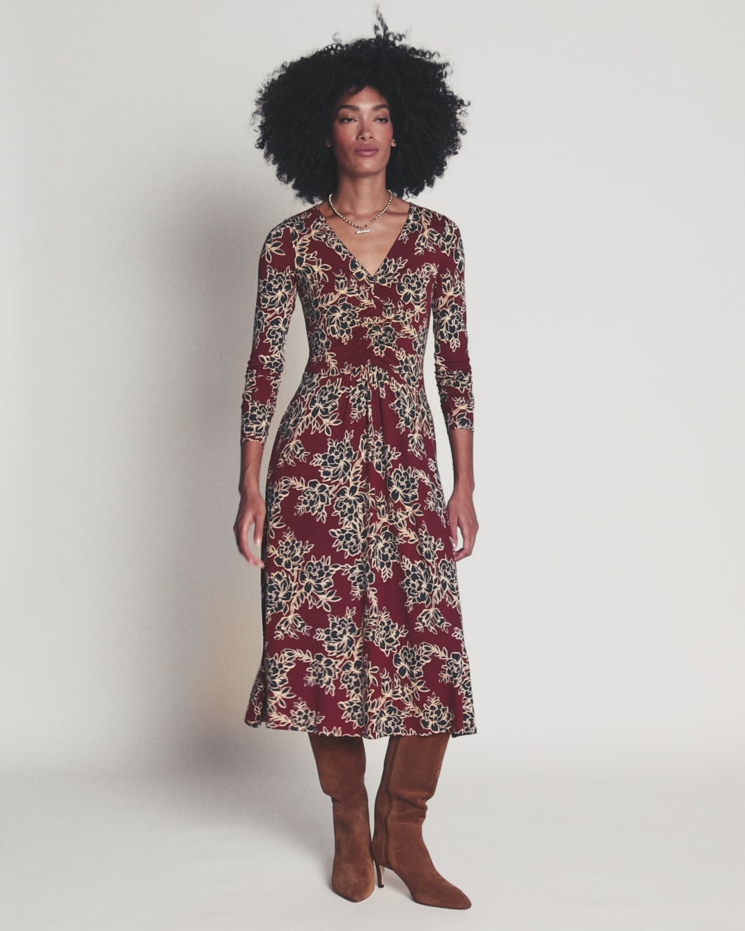 Jasmin Gerafftes Jerseykleid