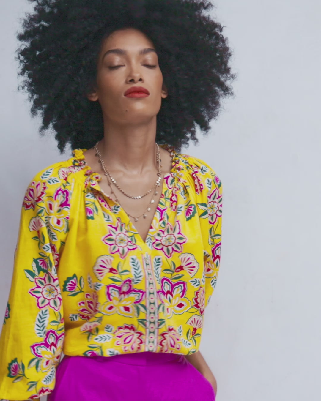 Serena Leinenoberteil mit Faltendetail am Ausschnitt