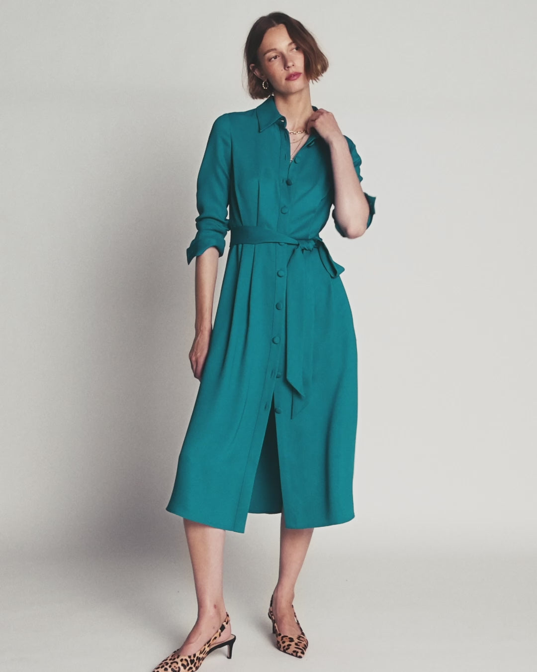 Kate Plissiertes Hemdblusenkleid