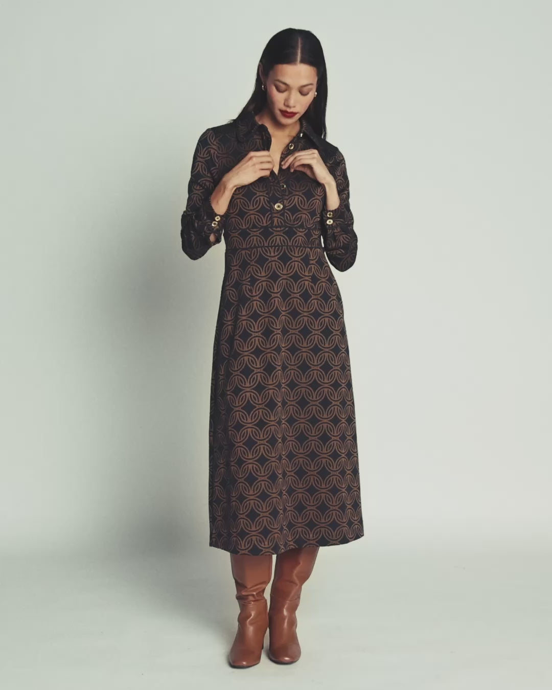 Etta Ponte-Kleid mit Paspelierung